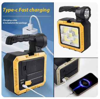 LINTERNA SOLAR + KIT DE HERRAMIENTAS