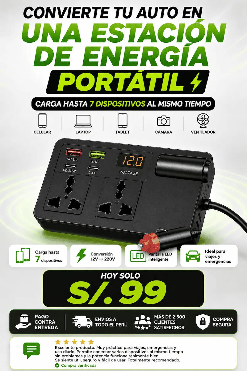 Estación de Energía Portátil para Auto 220V
